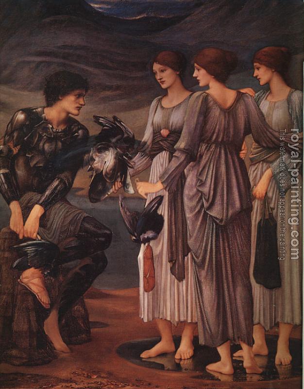 Sir Edward Coley Burne-Jones : The Arming of Perseus